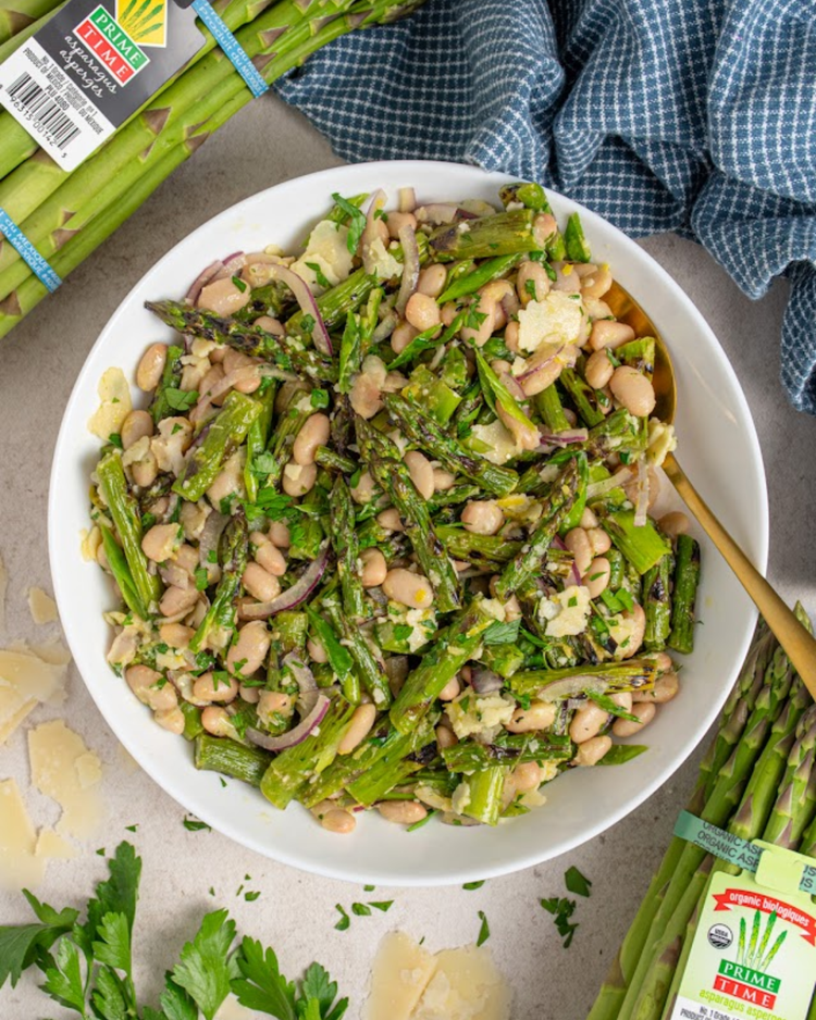 Grilled Asparagus and White Bean Salad