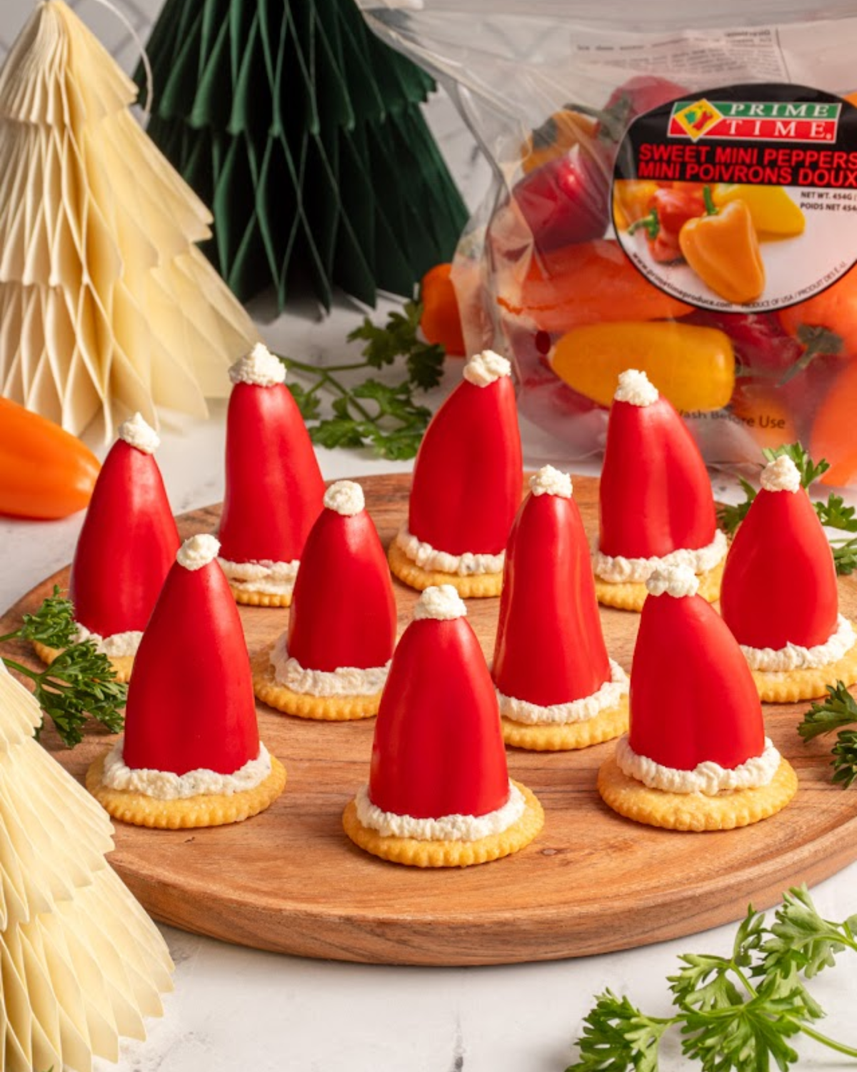Mini Pepper Santa Hats