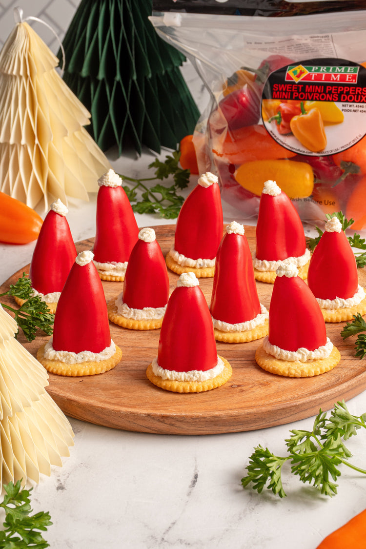 Mini Pepper Santa Hats