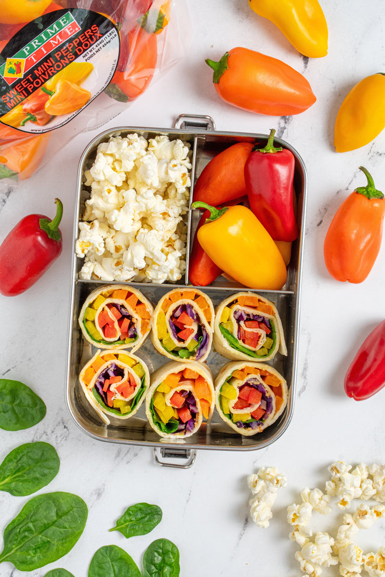 Rainbow Veggie Pinwheels