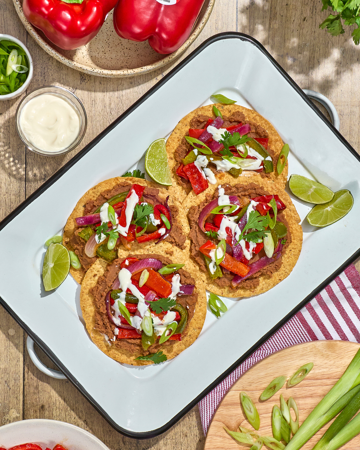 Hatch Chile & Red Pepper Tostadas